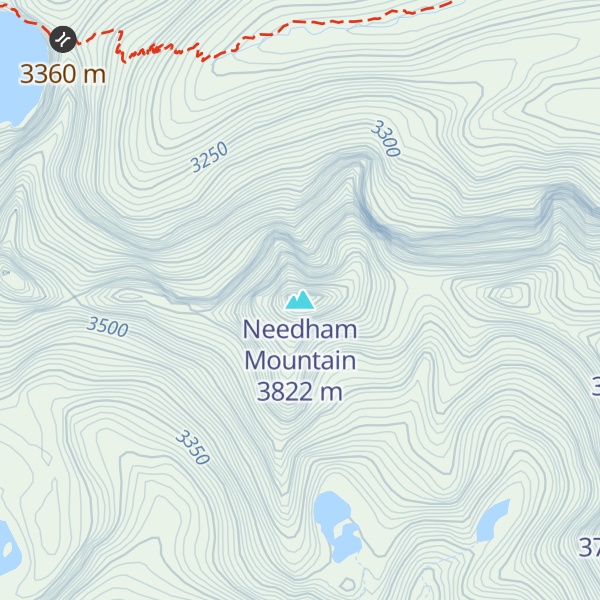 Map of Needham Mountain