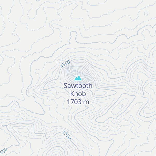 Map of Sawtooth Knob
