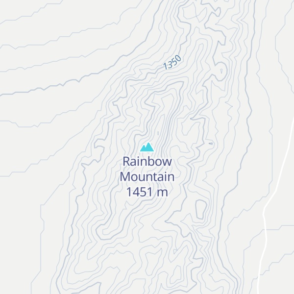 Map of Rainbow Mountain
