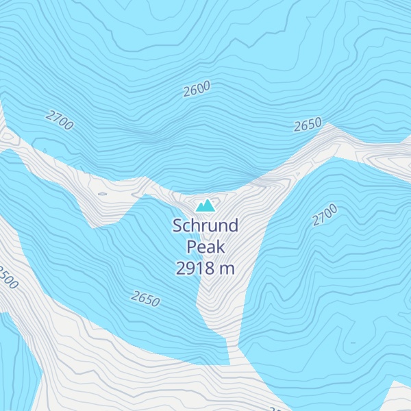 Map of Schrund Peak