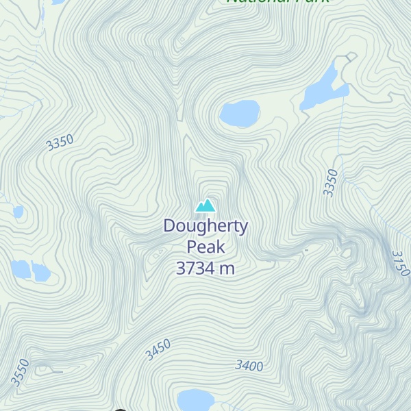 Map of Dougherty Peak