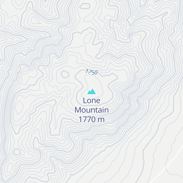 Map of Lone Mountain