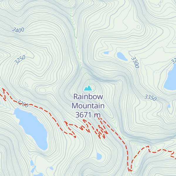 Map of Rainbow Mountain