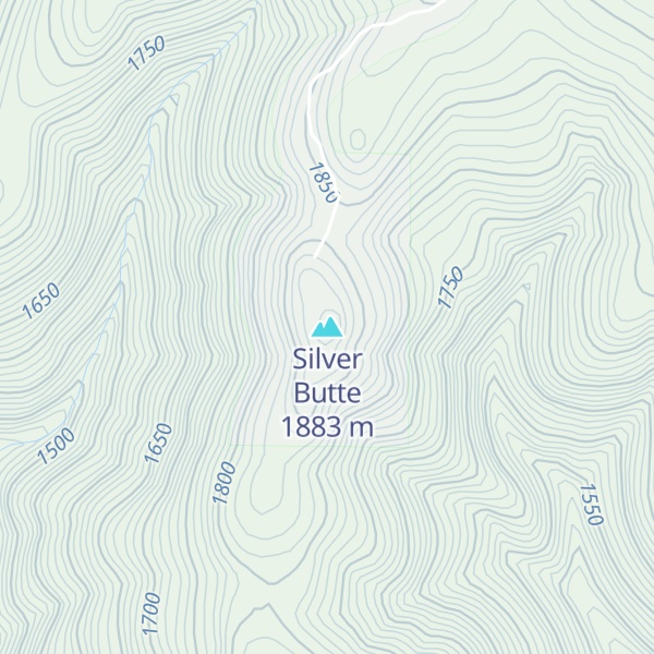 Map of Silver Butte