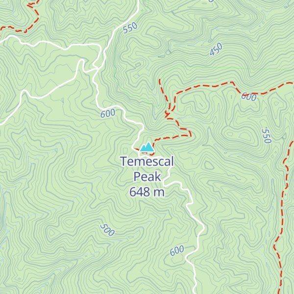 Map of Temescal Peak