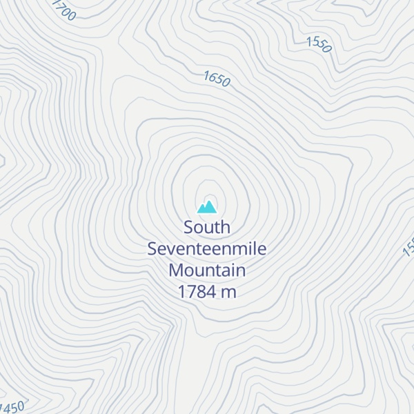 Map of South Seventeenmile Mountain