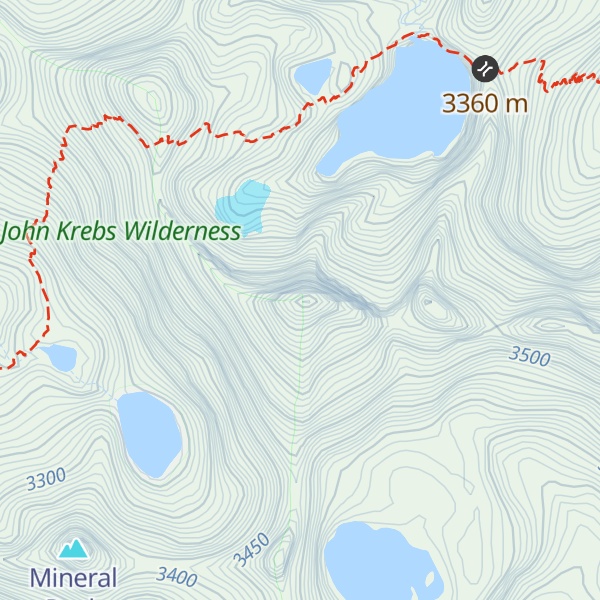 Map of Sawtooth Peak