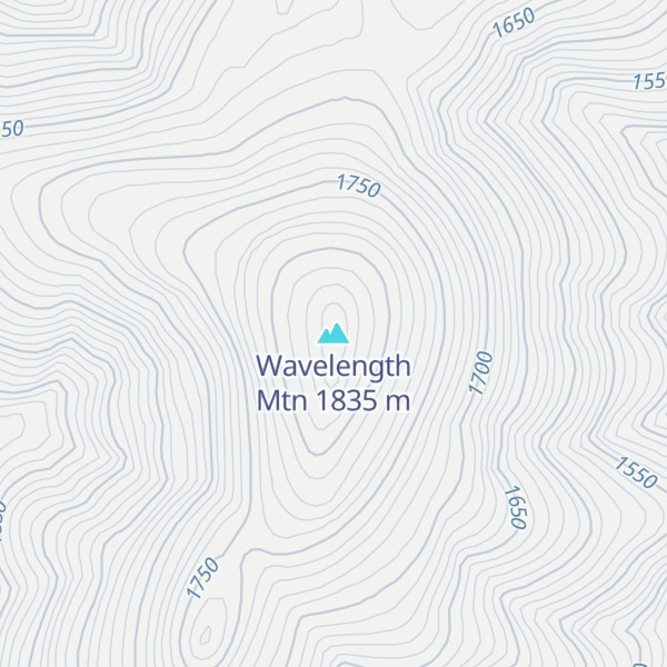 Map of Wavelength Mtn