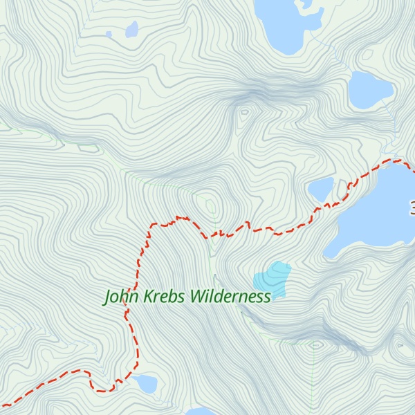 Map of North Sawtooth Peak
