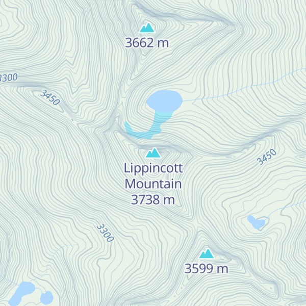 Map of Lippincott Mountain
