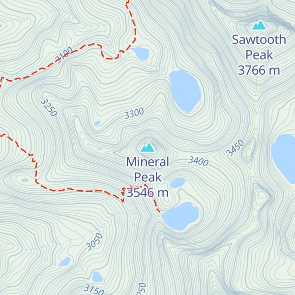 Map of Mineral Peak