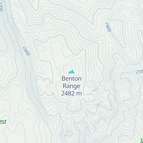 Map of Benton Range