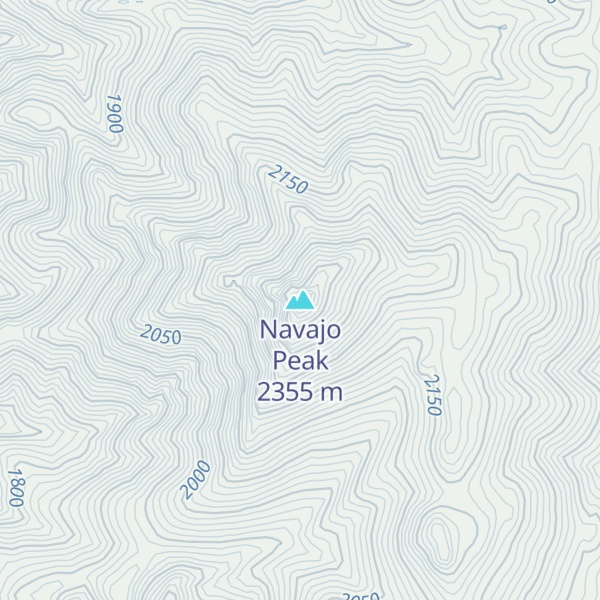 Map of Navajo Peak