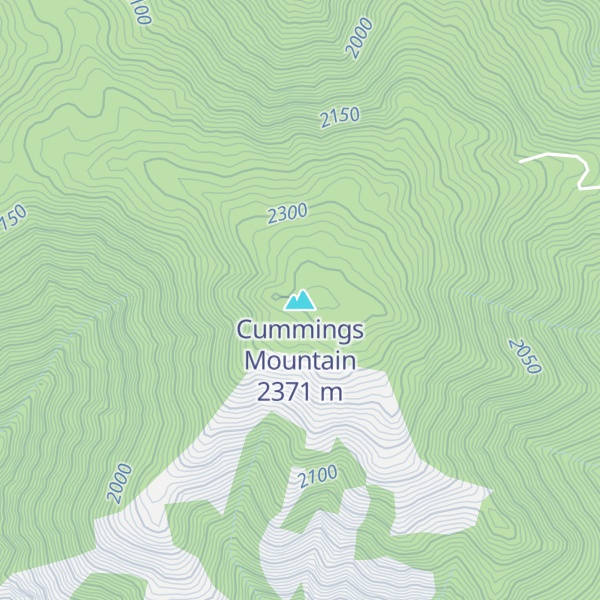 Map of Cummings Mountain