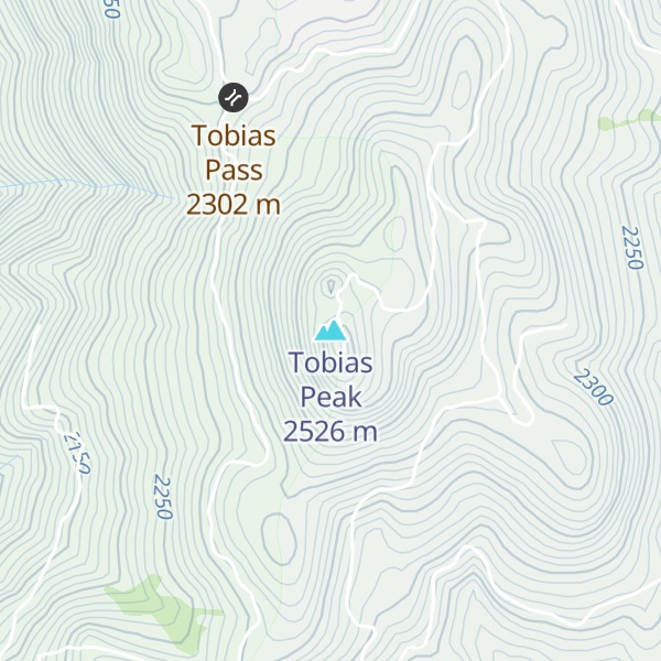 Map of Tobias Peak