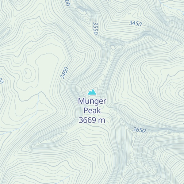 Map of Munger Peak