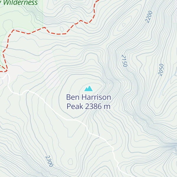 Map of Ben Harrison Peak