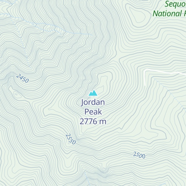 Map of Jordan Peak
