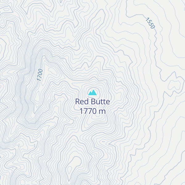 Map of Red Butte