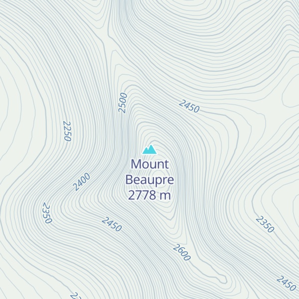 Map of Mount Beaupre