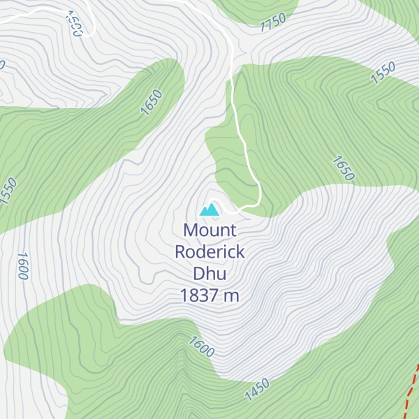 Map of Mount Roderick Dhu