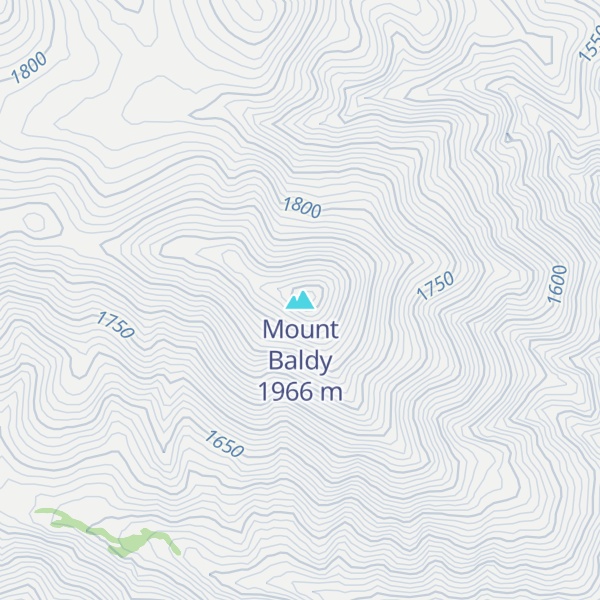 Map of Mount Baldy