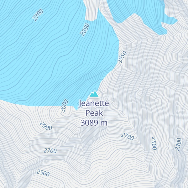 Map of Jeanette Peak