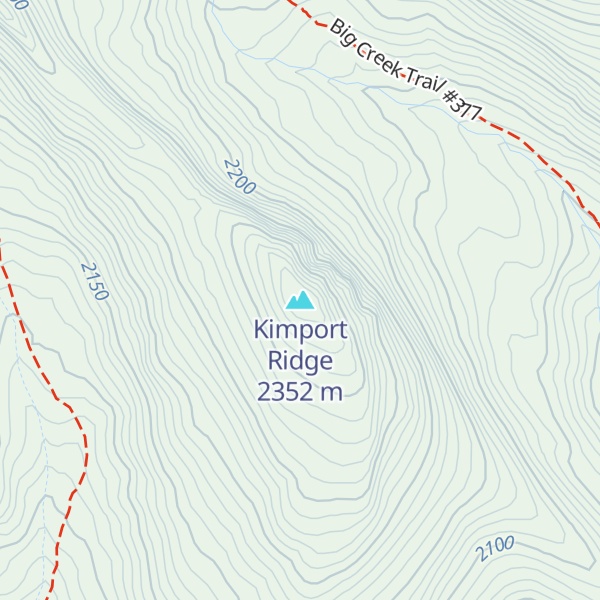 Map of Kimport Ridge