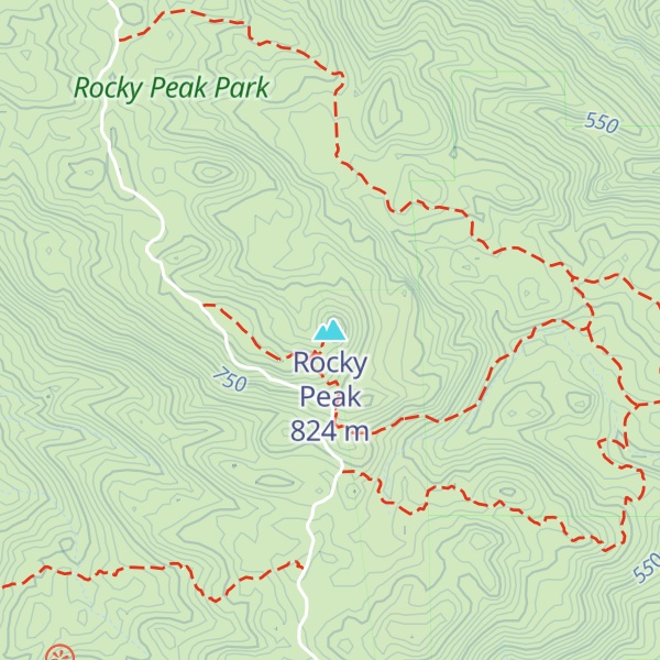 Map of Rocky Peak