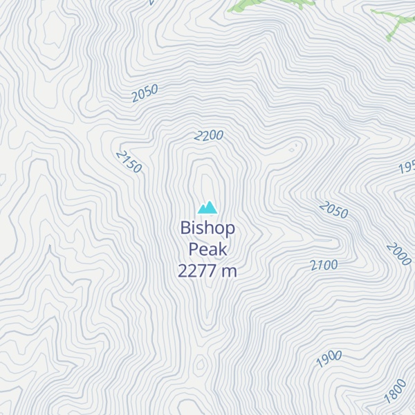 Map of Bishop Peak