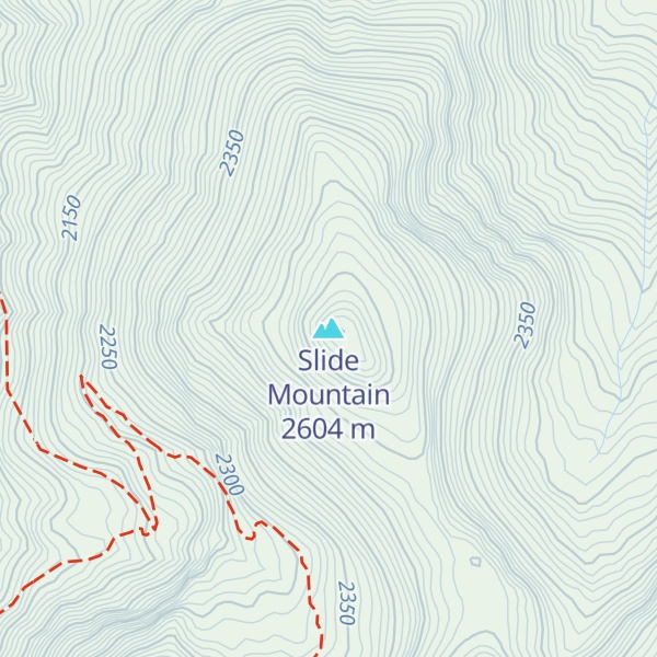 Map of Slide Mountain