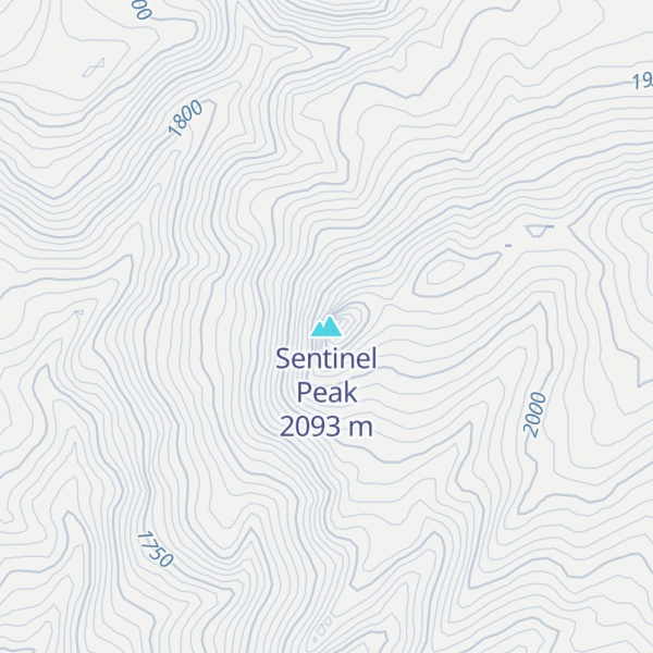 Map of Sentinel Peak
