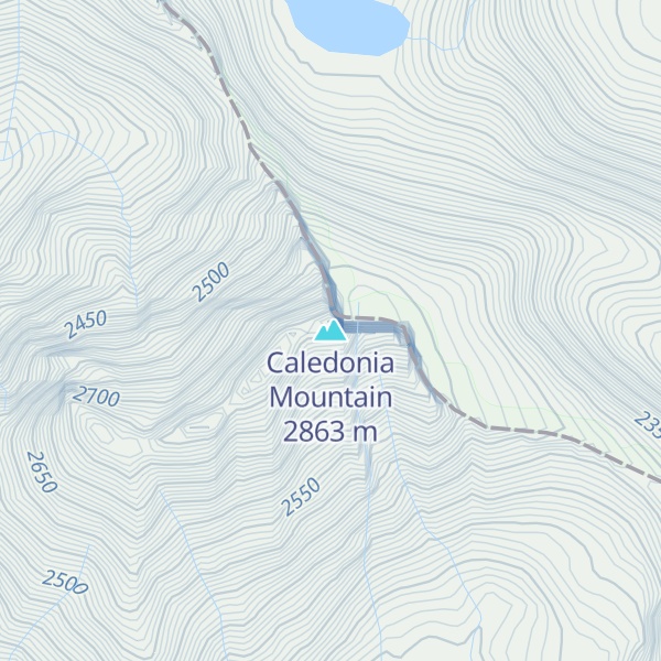 Map of Caledonia Mountain