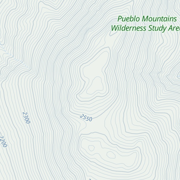 Map of Pueblo Mountain
