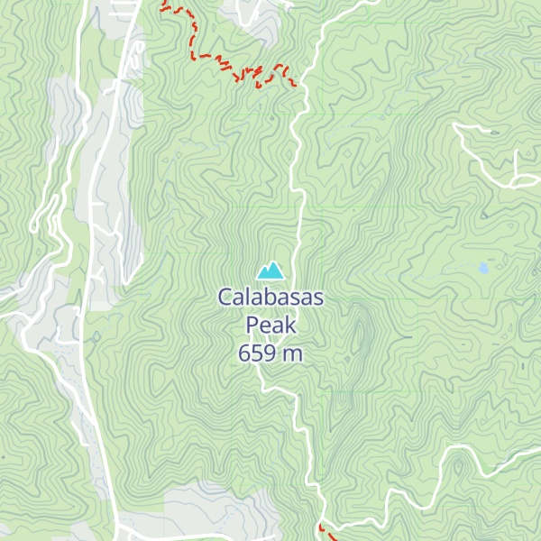 Map of Calabasas Peak
