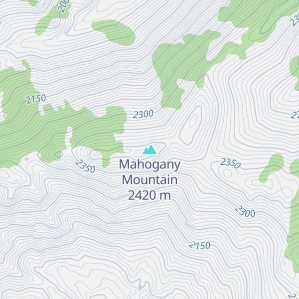 Map of Mahogany Mountain