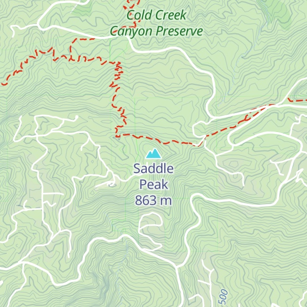Map of Saddle Peak