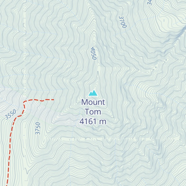 Map of Mount Tom
