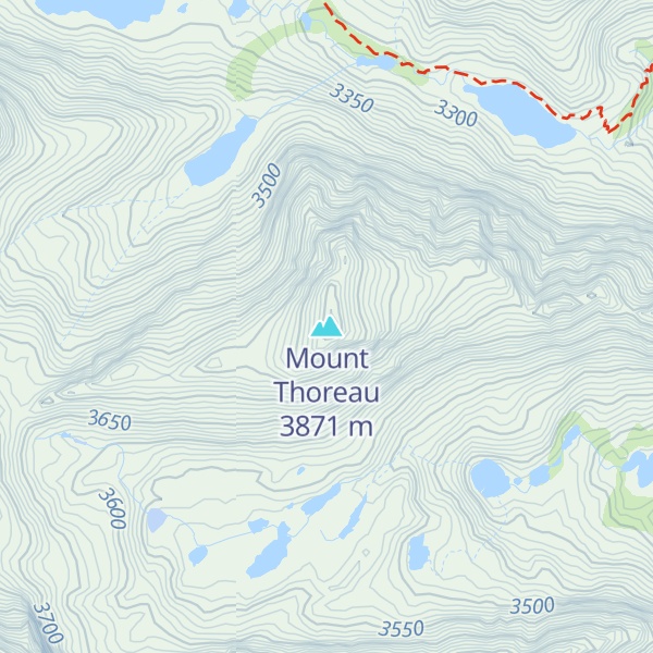 Map of Mount Thoreau