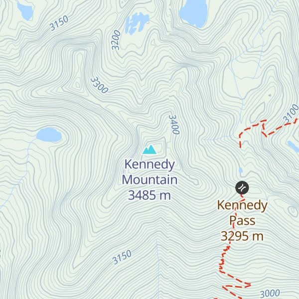 Map of Kennedy Mountain