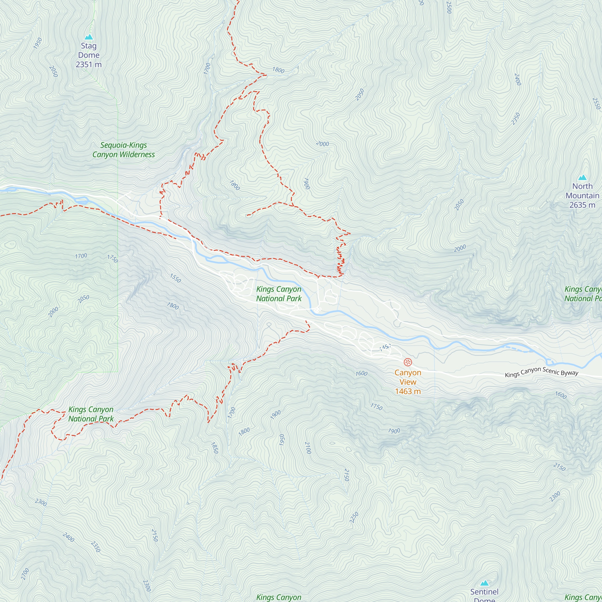 Cedar Grove Visitor Center map