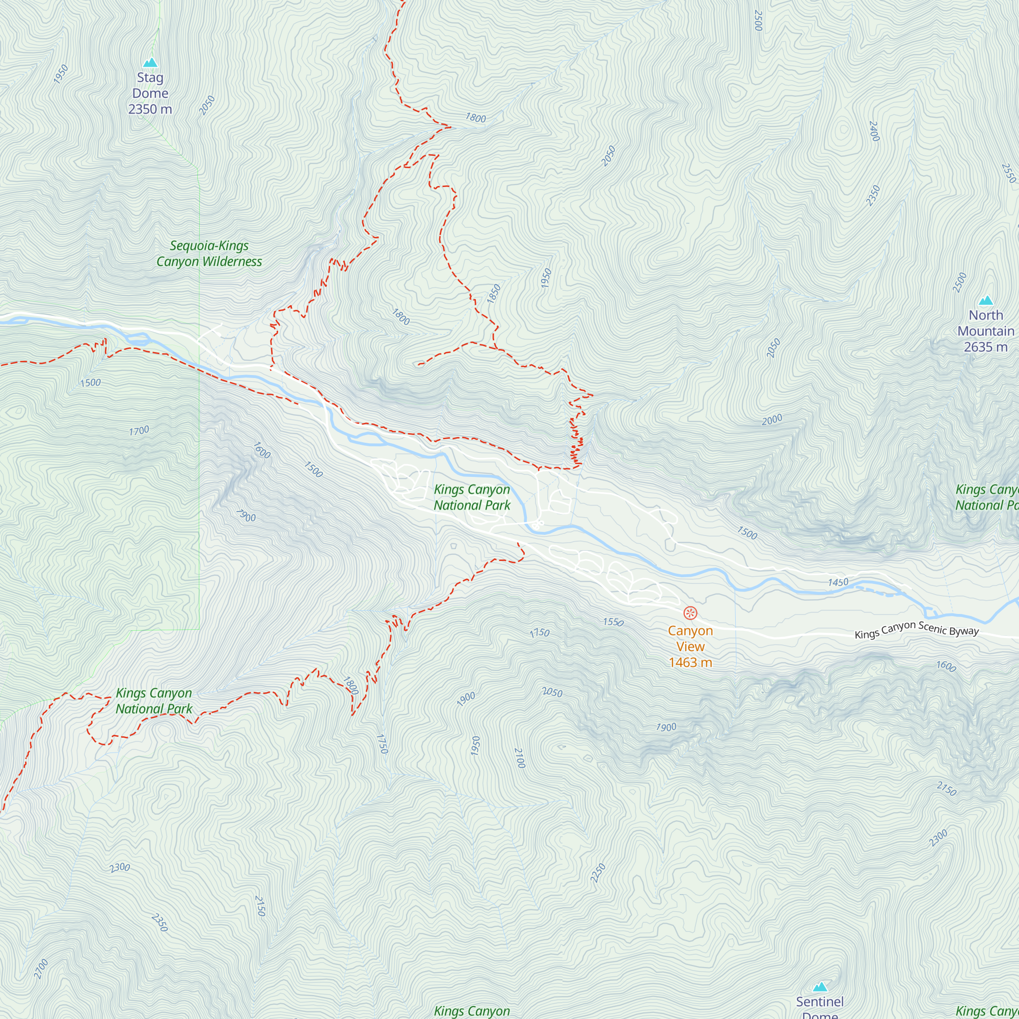 Cedar Grove Visitor Center map