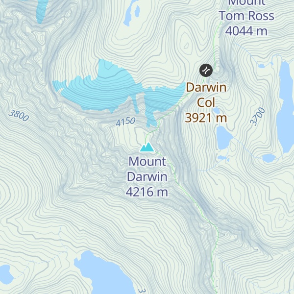 Map of Mount Darwin
