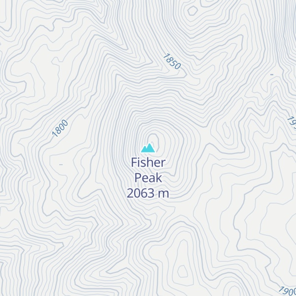 Map of Fisher Peak