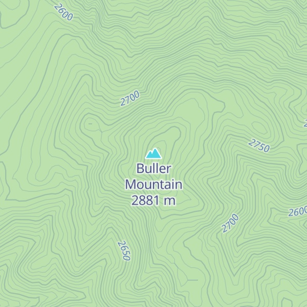 Map of Buller Mountain