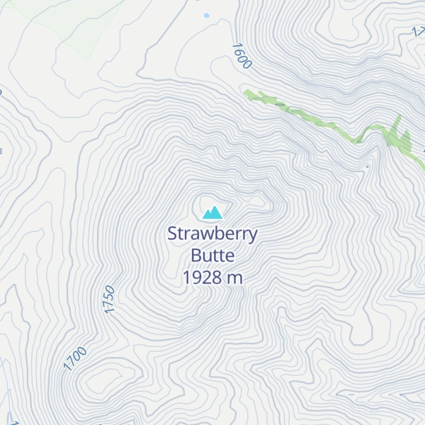 Map of Strawberry Butte