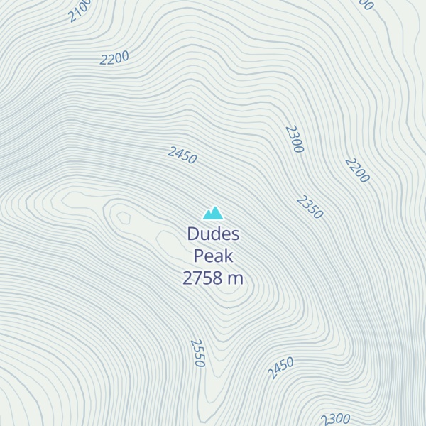 Map of Dudes Peak