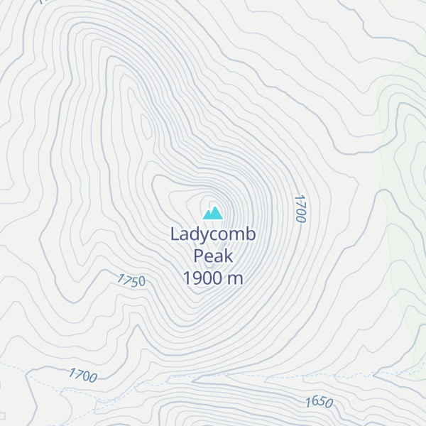 Map of Ladycomb Peak