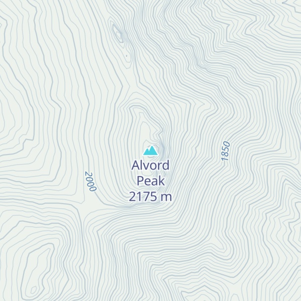 Map of Alvord Peak