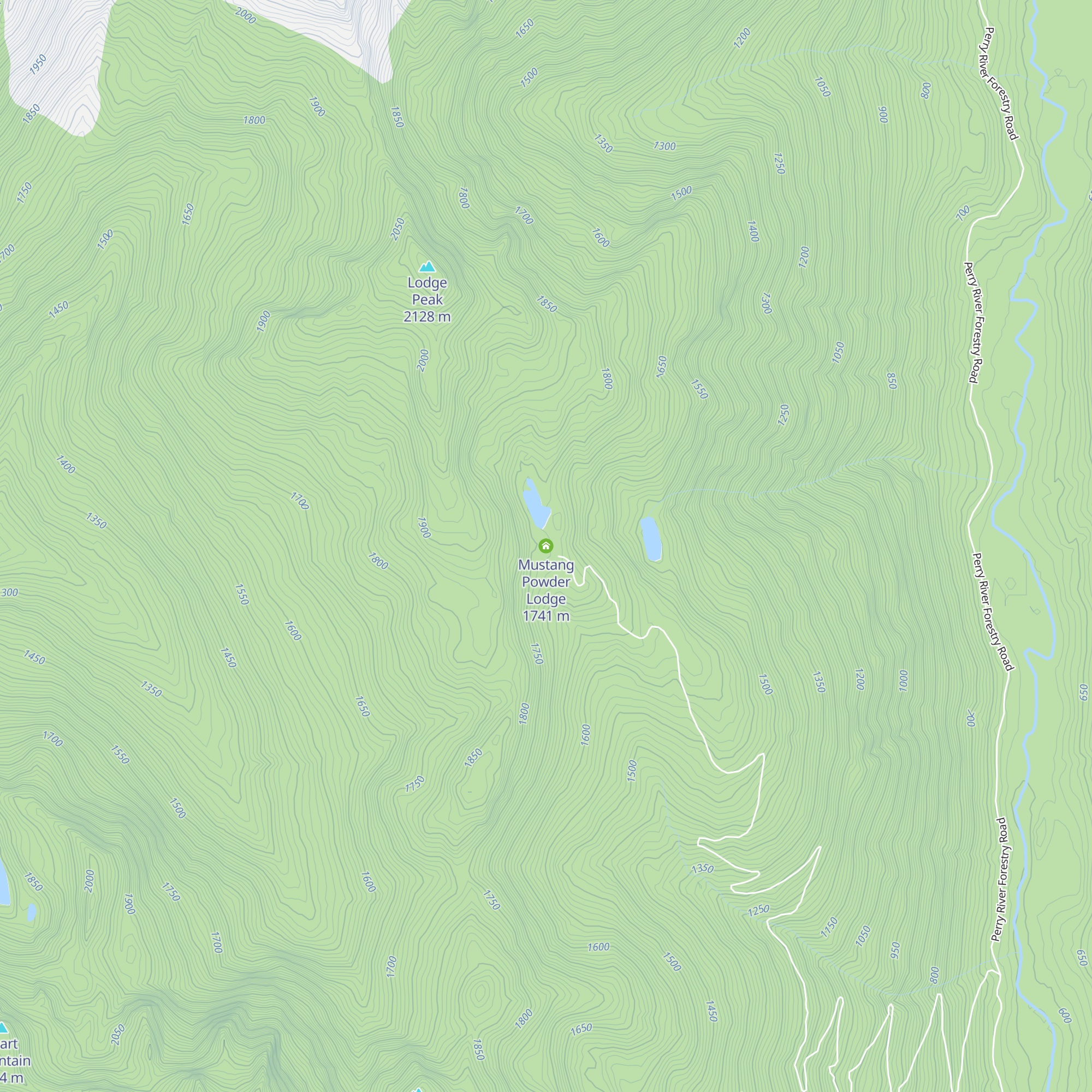 Mustang Powder Lodge map
